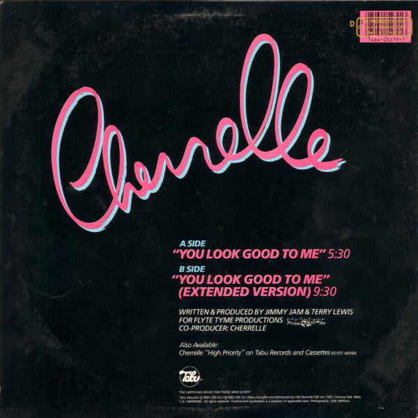 Cherrelle : You Look Good To Me (12" Extended Dance Mix) (12", Pit)