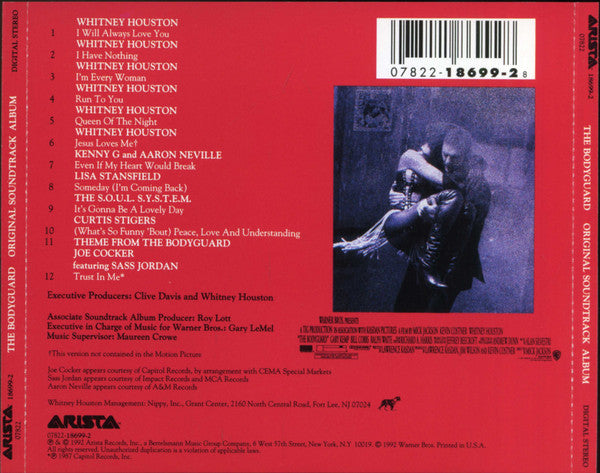 Various : The Bodyguard (Original Soundtrack Album) (CD, Album)