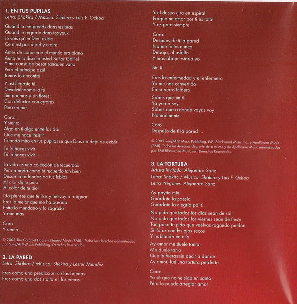 Shakira : Fijación Oral Vol. 1 (CD, Album)