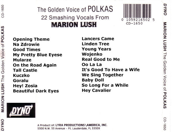 Marion Lush : The Golden Voice Of Polkas (CD, Comp)