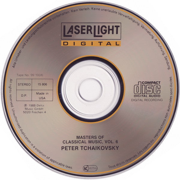 Tchaikovsky* : Masters Of Classical Music, Vol.6 • Peter Tchaikovsky (CD, Comp)