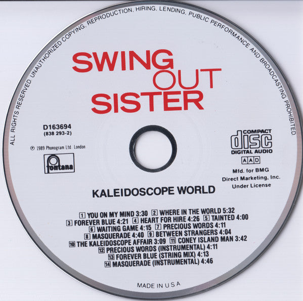 Swing Out Sister : Kaleidoscope World (CD, Album, Club)