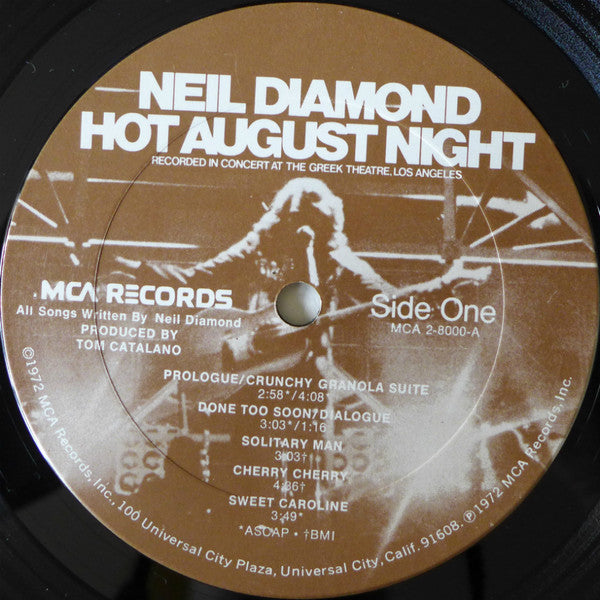 Neil Diamond : Hot August Night (2xLP, Album, Ter)