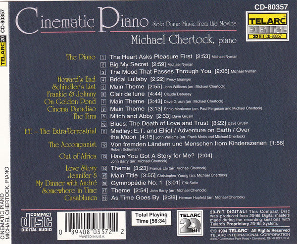 Michael Chertock : Cinematic Piano (CD, Album)