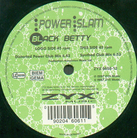 Power Slam : Black Betty (12")