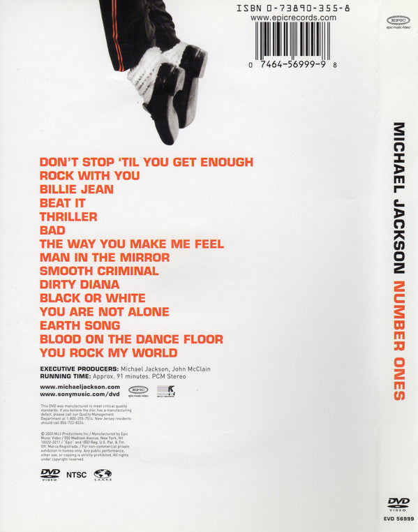 Michael Jackson : Number Ones (DVD-V, Comp, RE, NTSC, Off)