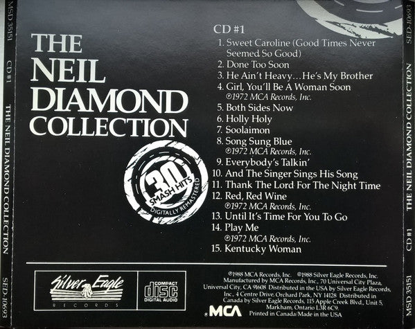 Neil Diamond : The Neil Diamond Collection (30 Smash Hits) (2xCD, Comp, RM)