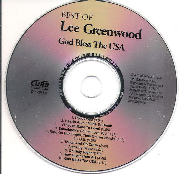 Lee Greenwood : Best of Lee Greenwood / God Bless the USA (CD, Comp)