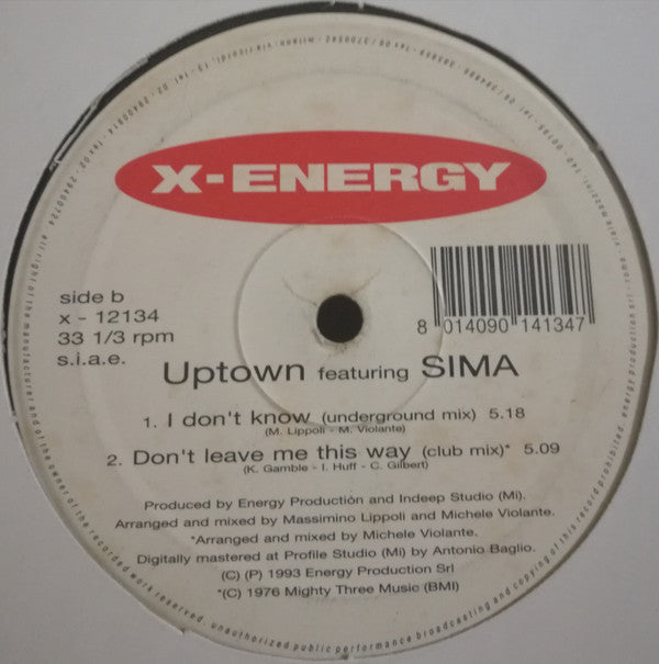 Uptown (5) Featuring Sima : Don't Leave Me This Way (12", Single)
