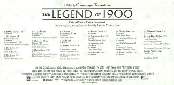 Ennio Morricone : The Legend Of 1900 (Original Motion Picture Soundtrack) (CD)