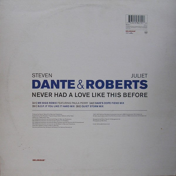 Steven Dante & Juliet Roberts : Never Had A Love Like This Before (12")
