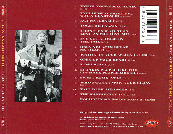 Buck Owens : The Very Best Of Buck Owens Volume 1 (CD, Comp)