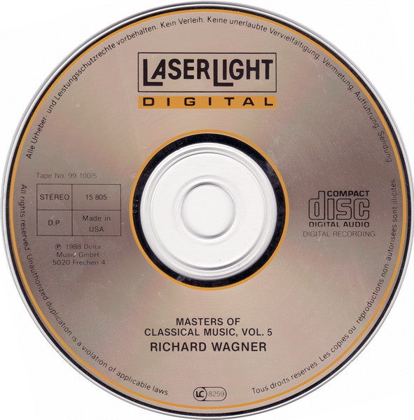 Wagner* : Masters Of Classical Music, Vol.5: Wagner (CD, Comp)