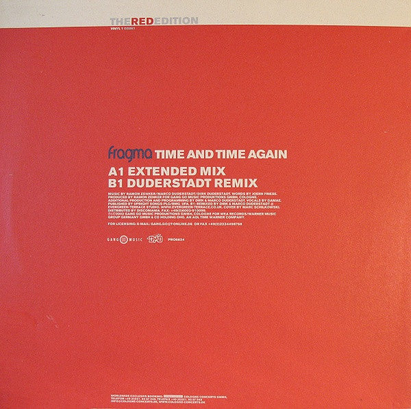 Fragma : Time And Time Again (The Red Edition - Vinyl 1) (12", Red)