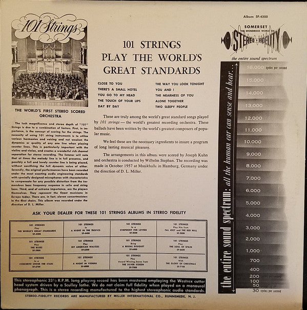 101 Strings : Play The World's Great Standards (LP)