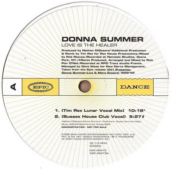 Donna Summer : Love Is The Healer (12", Promo, #2)