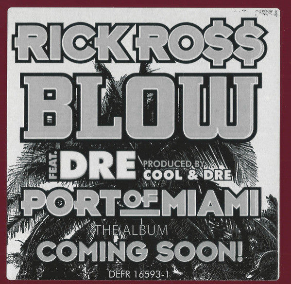 Rick Ross : Blow (12", Promo)