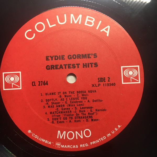 Eydie Gorme* : Eydie Gorme's Greatest Hits (LP, Comp, Mono)