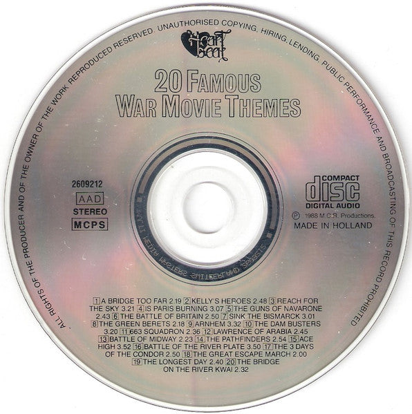 Unknown Artist : 20 Famous War Movie Themes (CD)