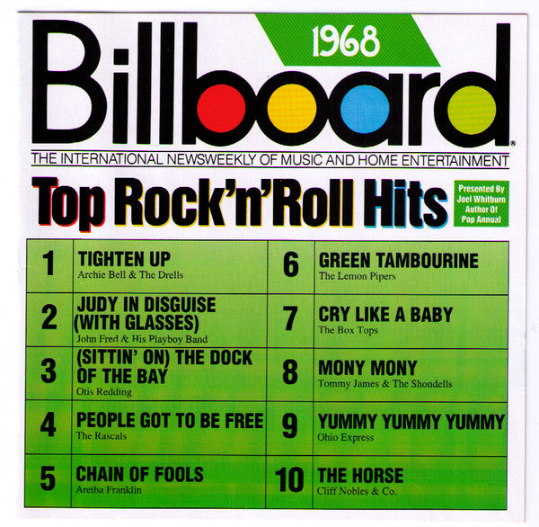 Various : Billboard Top Rock'N'Roll Hits - 1968 (CD, Comp)