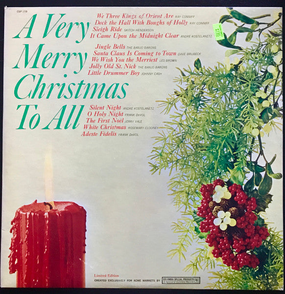 Various : A Very Merry Christmas To All (LP, Comp, Mono, Ltd)