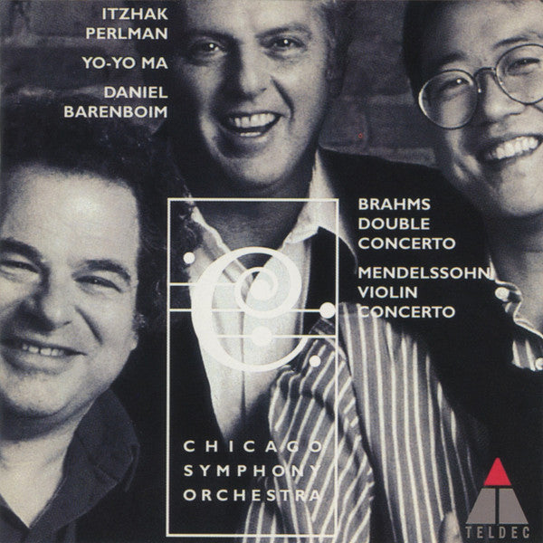 Brahms* / Mendelssohn*, Itzhak Perlman, Yo-Yo Ma, Daniel Barenboim, Chicago Symphony Orchestra : Double Concerto / Violin Concerto  (CD, Album, Club, Liv)
