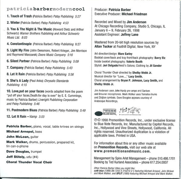 Patricia Barber : Modern Cool (CD, Album)