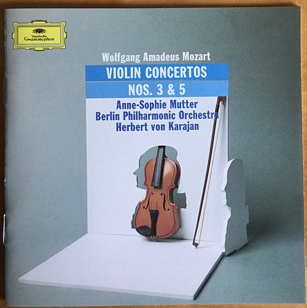 Wolfgang Amadeus Mozart - Anne-Sophie Mutter, Berliner Philharmoniker, Herbert von Karajan : Violin Concertos NOS. 3 & 5 (CD, RE, RM)