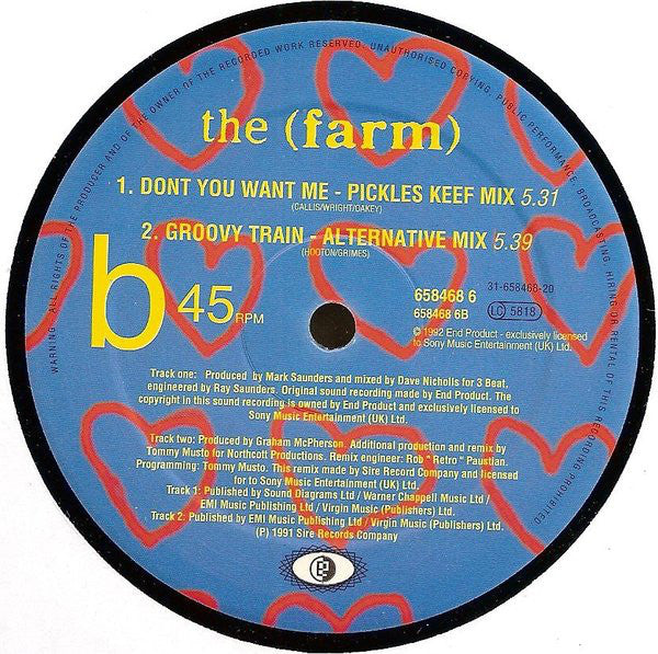 The Farm : Don't You Want Me (12")