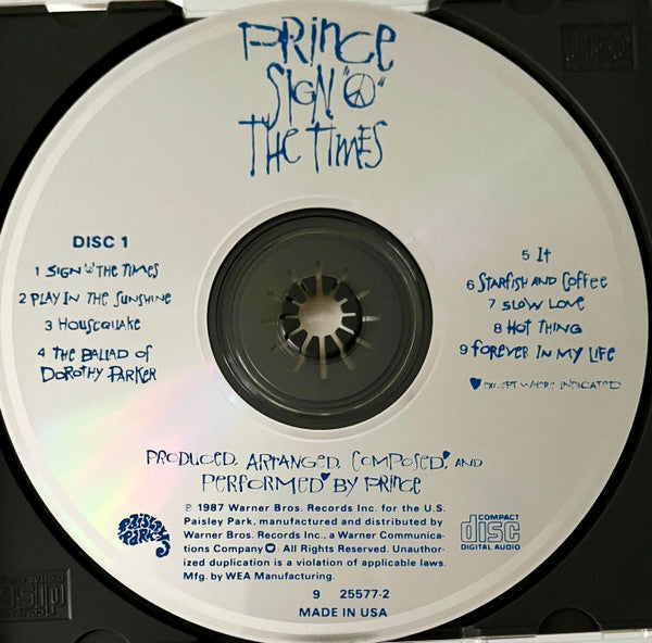 Prince : Sign "O" The Times (2xCD, Album)