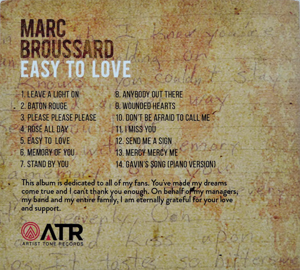 Marc Broussard : Easy To Love (CD, Album)