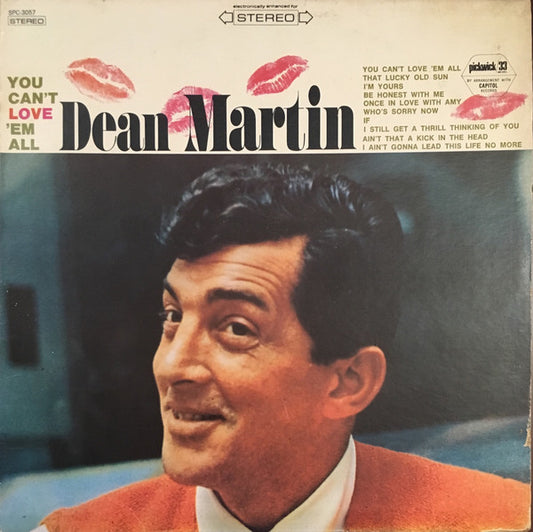 Dean Martin : You Can't Love 'Em All (LP, Album, Comp)