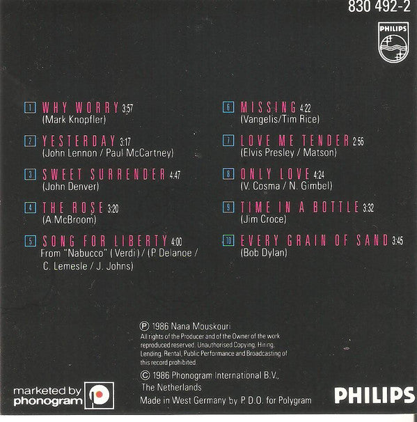 Nana Mouskouri : Why Worry (CD, Album)