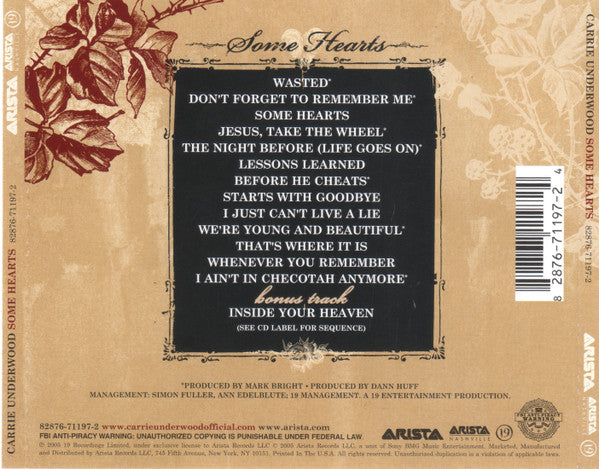 Carrie Underwood : Some Hearts (CD, Album, Son)