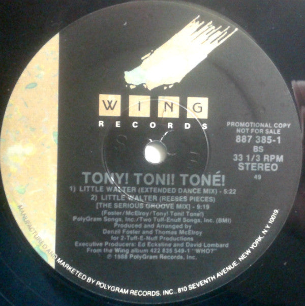 Tony! Toni! Toné! : Little Walter (12", Single, Promo)