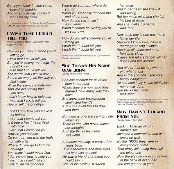 Reba McEntire : Read My Mind (CD, Album, Club)