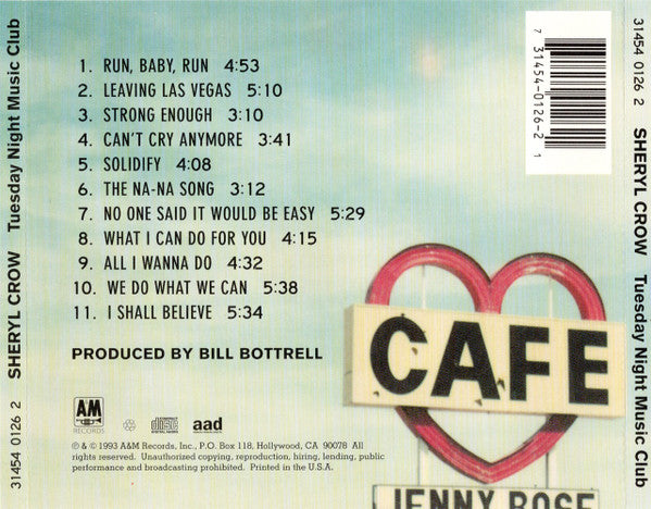 Sheryl Crow : Tuesday Night Music Club (CD, Album, RE)