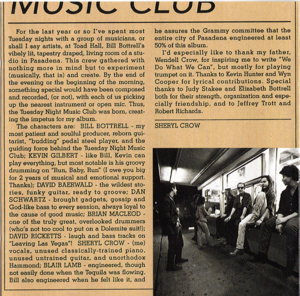 Sheryl Crow : Tuesday Night Music Club (CD, Album, RE)