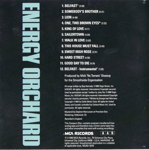 Energy Orchard : Energy Orchard (CD, Album)