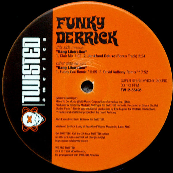 Funky Derrick : Bang Libération (12")