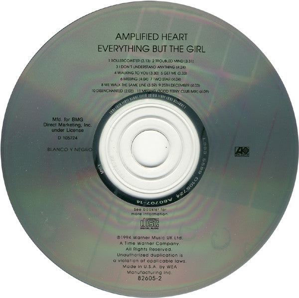 Everything But The Girl : Amplified Heart (CD, Album, Club, RE)