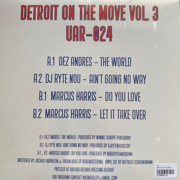 Various - Detroit On The Move Vol. 3 (12")