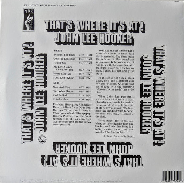 John Lee Hooker : That's Where It's At (LP, Album, RE)