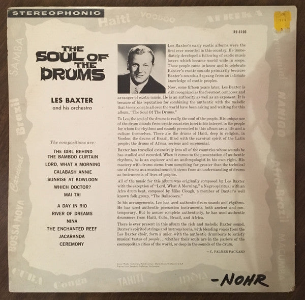 Les Baxter And His Orchestra* : The Soul Of The Drums (LP, Album)