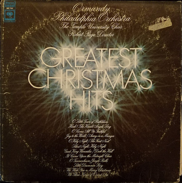 The Philadelphia Orchestra, Eugene Ormandy, The Temple University Choirs, Robert Page : Greatest Christmas Hits (LP)