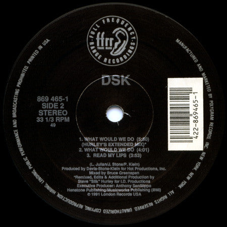 DSK : What Would We Do (12")