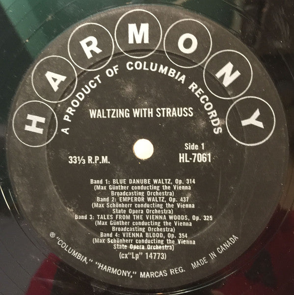 Max Schönherr, Orchester Der Wiener Staatsoper, Max Günther, Great Vienna Broadcasting Orchestra : Waltzing With Strauss (LP, Album)