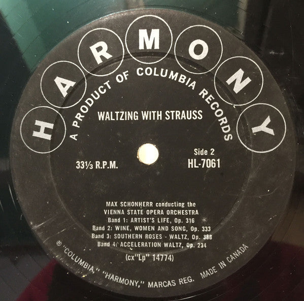 Max Schönherr, Orchester Der Wiener Staatsoper, Max Günther, Great Vienna Broadcasting Orchestra : Waltzing With Strauss (LP, Album)