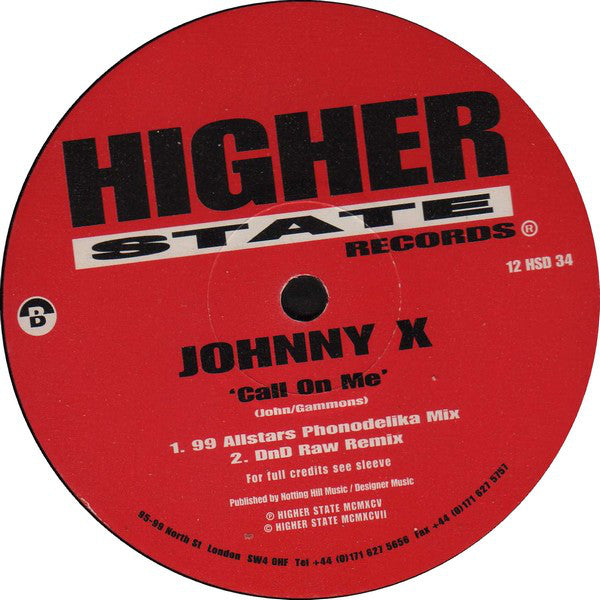 Johnny X (6) : Call On Me (12")