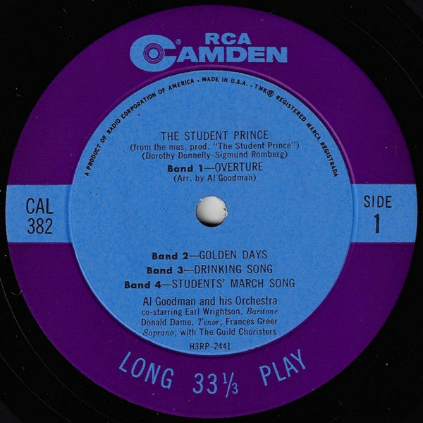 Al Goodman And His Orchestra : The Student Prince (LP, Album, RE)